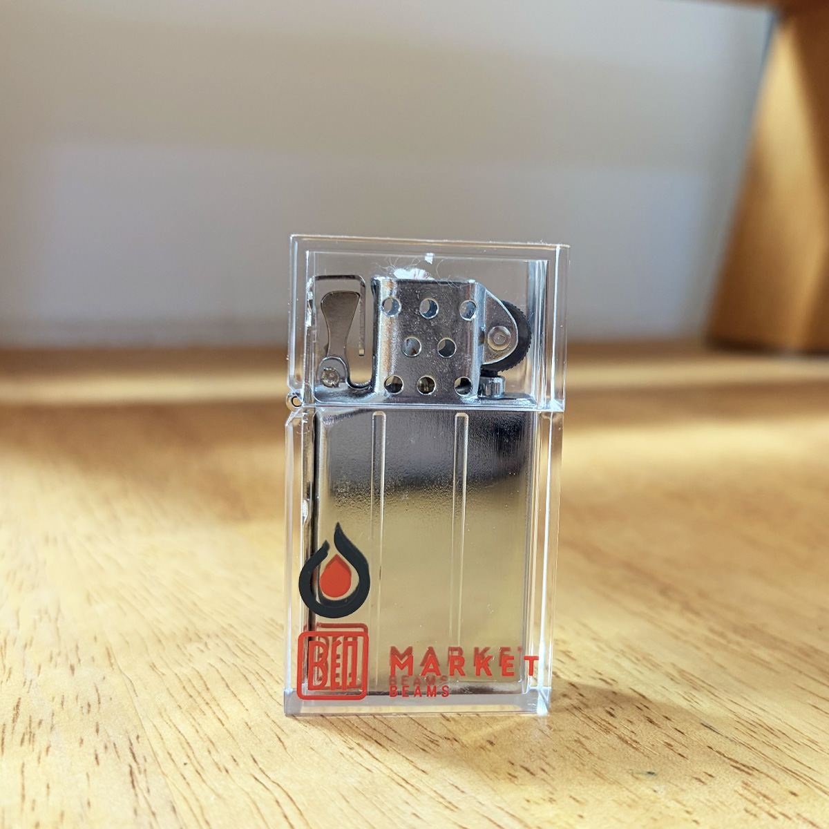 【B印 MARKET BEAMS×サイボウパーク】ダブルネーム オイルライター クリア TSUBOTA PEARL社製 【B印 MARKET BEAMS×サイボウパーク】ダブルネーム オイルライター クリア TSUBOTA PEARL社製